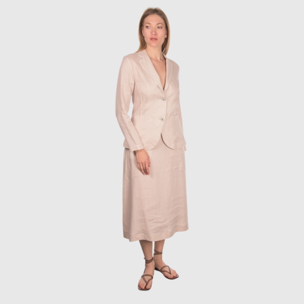 Picture of Patch pockets linen jersey jacket