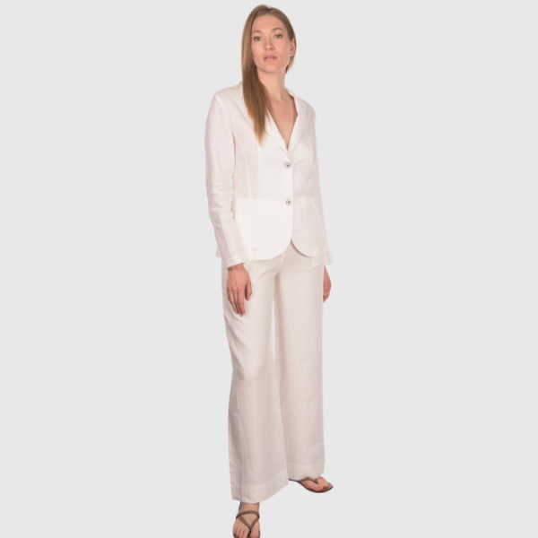 Picture of Patch pockets linen jersey jacket