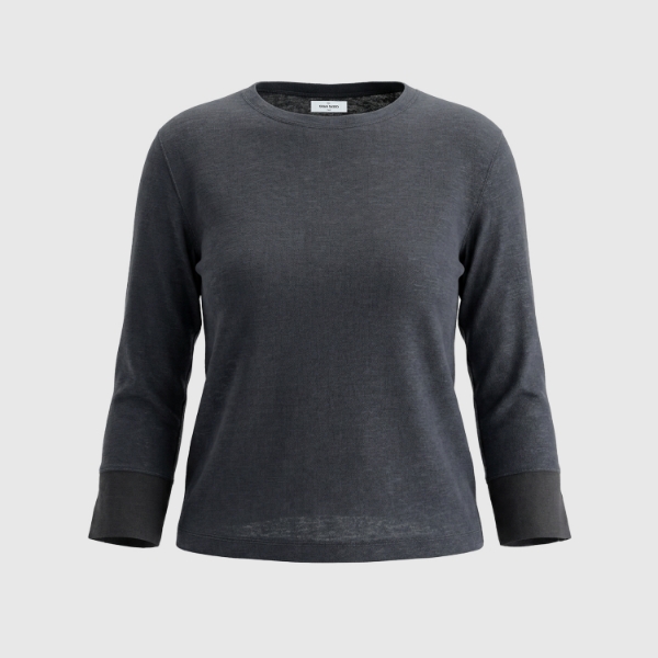 Immagine di T-shirt in lino manica lunga