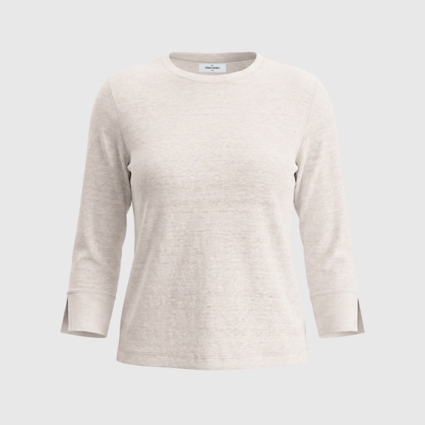 Immagine di T-shirt in lino manica lunga