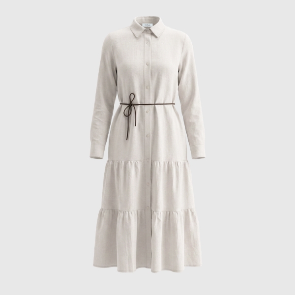 Immagine di Abito midi jersey con balze