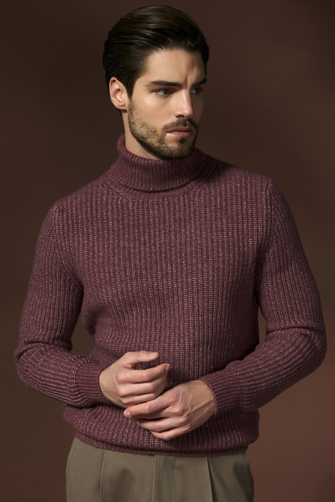 Pearl ribbed turtleneck